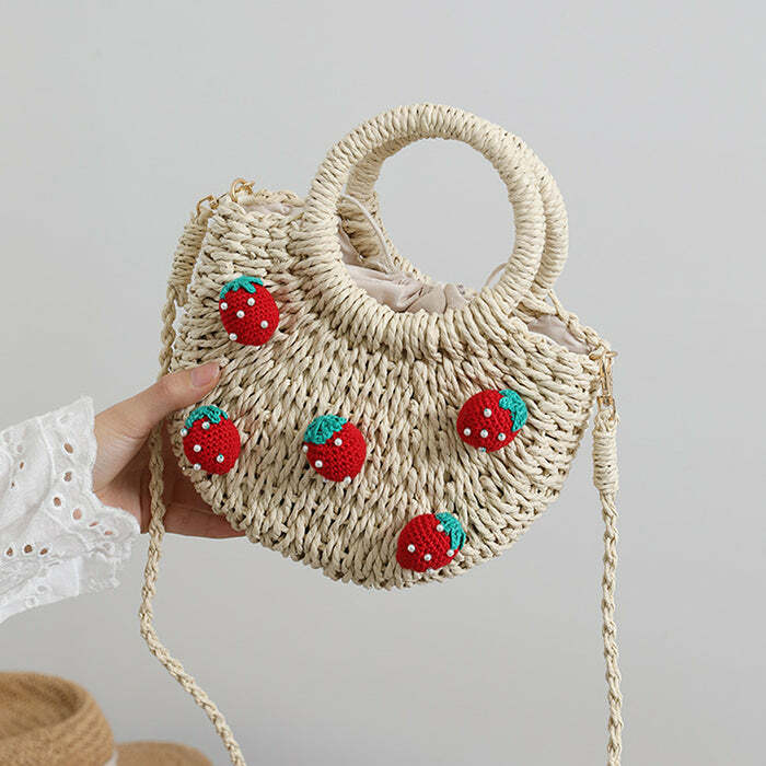 Strawberry Straw Bag: Perfect for Spring Outfits & Concert Outfit Ideas