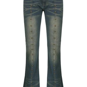 Studded Midnight Flare Jeans: Perfect for Concerts, Casual Outfits