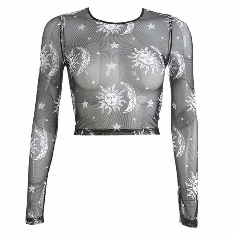 Sun and Moon Mesh Top: Trendy Outfit Ideas for Concerts and Casual Outings