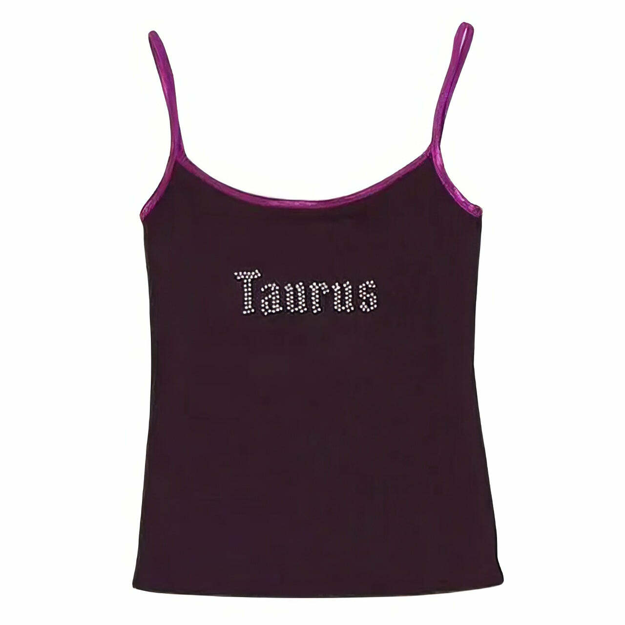 Taurus Zodiac Sign Y2K Rhinestone Top | Cute 2000s Fashion Outfit