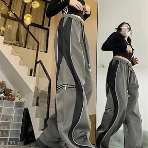 Techwear Contrast Wide-Leg Pants: Trendy Outfit Ideas for Every Occasion