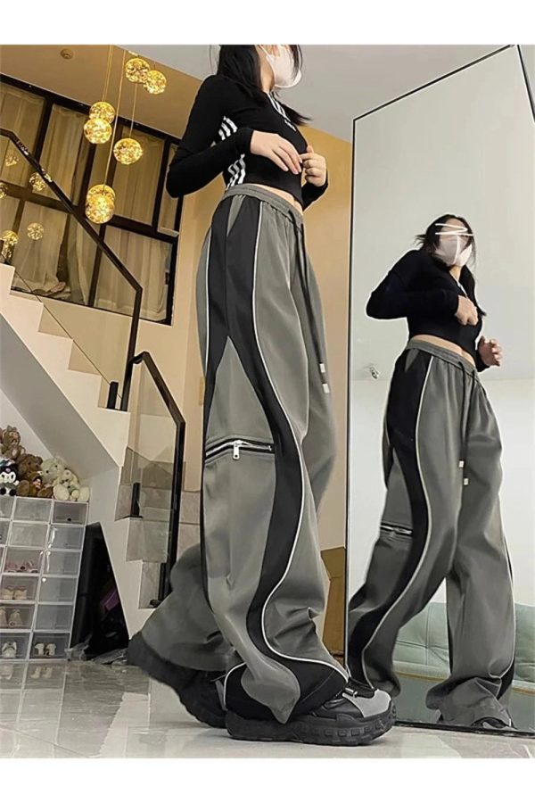 Techwear Contrast Wide-Leg Pants: Trendy Outfit Ideas for Every Occasion