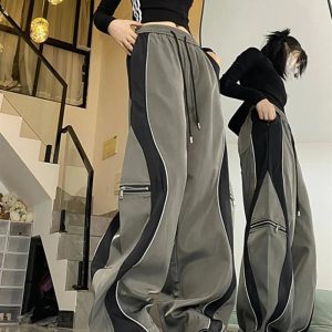 Techwear Contrast Wide-Leg Pants: Trendy Outfit Ideas for Every Occasion