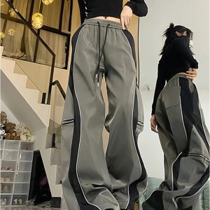 Techwear Contrast Wide-Leg Pants: Trendy Outfit Ideas for Every Occasion