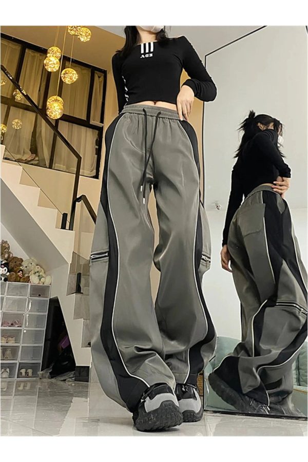 Techwear Contrast Wide-Leg Pants: Trendy Outfit Ideas for Every Occasion