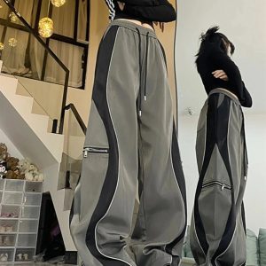 Techwear Contrast Wide-Leg Pants: Trendy Outfit Ideas for Every Occasion