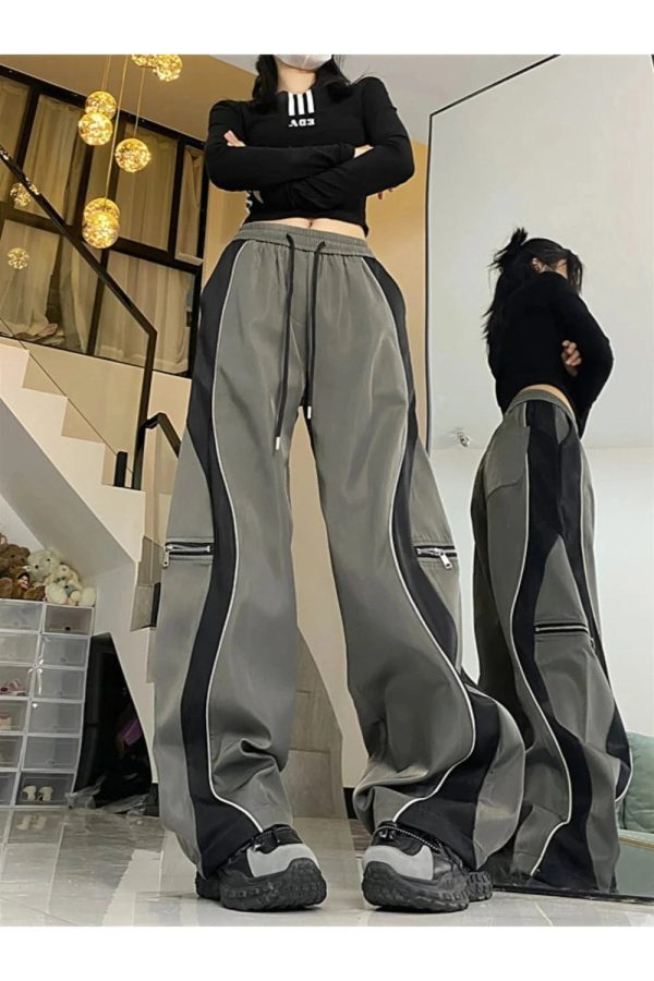 Techwear Contrast Wide-Leg Pants: Trendy Outfit Ideas for Every Occasion