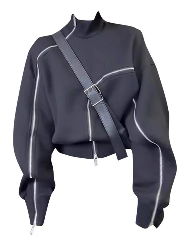 Techwear Zip-Up High Neck Sweater: Stylish Outfit Ideas for Every Occasion