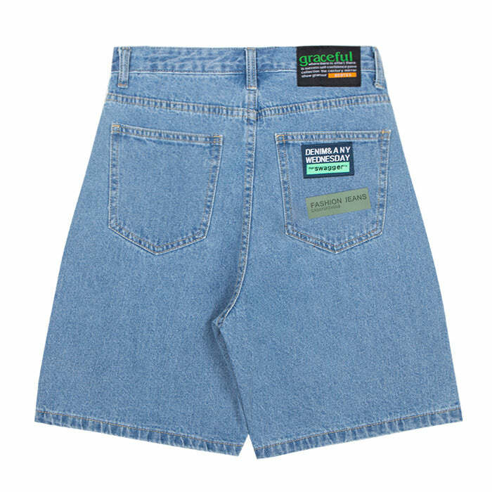 Trendy 2000's Patch Denim Shorts for Stylish Summer Outfits