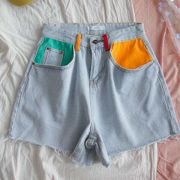 Trendy Artsy Denim Shorts: Perfect for Spring Outfits & Concert Looks