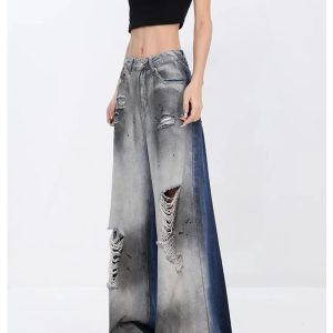 Trendy Ashen Ruin Distressed Jeans: Perfect for Casual Outfits & Concerts