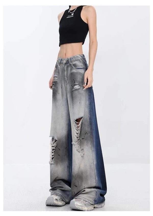 Trendy Ashen Ruin Distressed Jeans: Perfect for Casual Outfits & Concerts