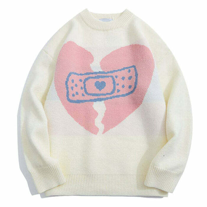 Trendy Broken Heart Sweater: Perfect for Casual Outfits & Concerts