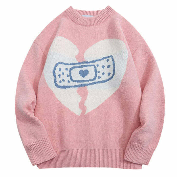 Trendy Broken Heart Sweater: Perfect for Casual Outfits & Concerts