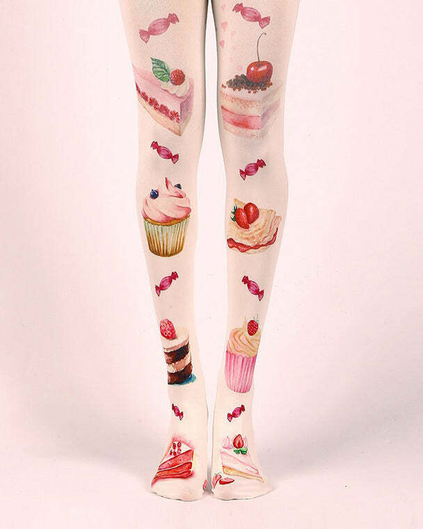 Trendy Cake Print Tights for Cute Everyday Outfits & Fashion Inspiration