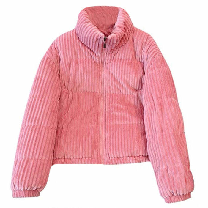 Trendy Corduroy Puffer Jacket: Perfect for Spring Outfits & Concerts