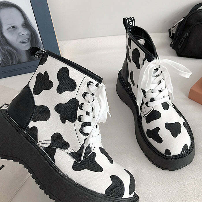 Trendy Cow Print Boots for Stylish Outfits: Perfect for Concerts