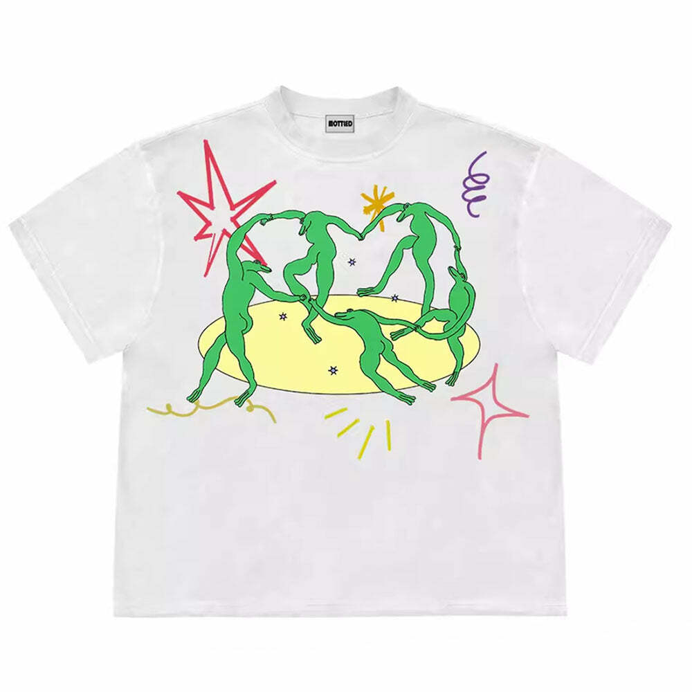 Trendy Dancing Aliens Graphic T-Shirt for Unique Outfit Ideas & Style