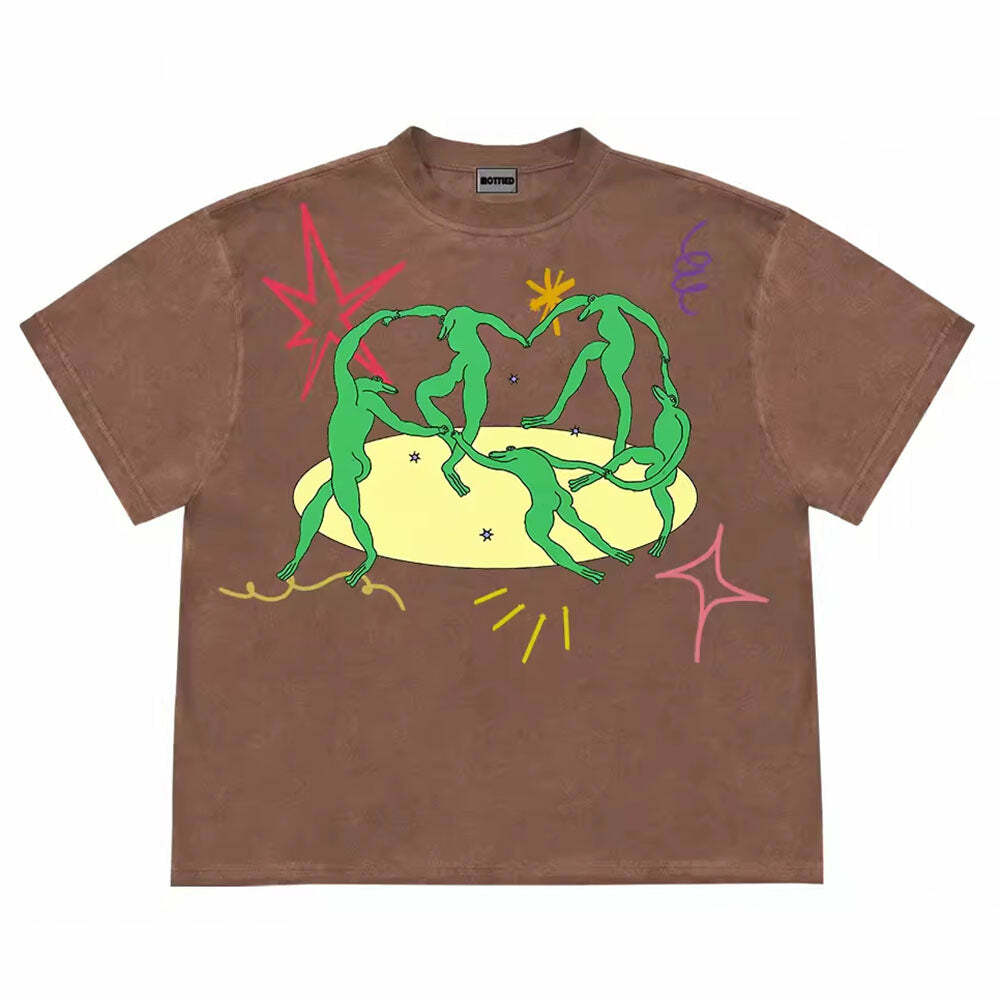 Trendy Dancing Aliens Graphic T-Shirt for Unique Outfit Ideas & Style