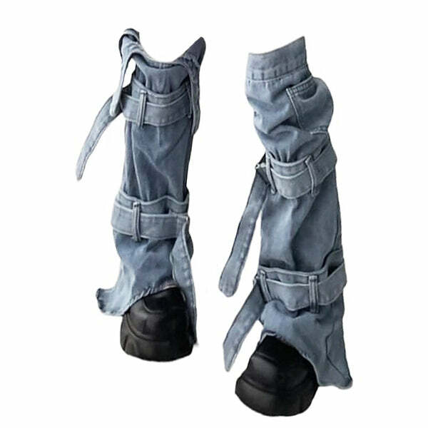 Trendy Denim Leg Warmers: Perfect for Y2K Outfits & Concert Outfit Ideas