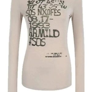 Trendy Distressed Graphic Long Sleeve Top for Stylish Outfit Ideas