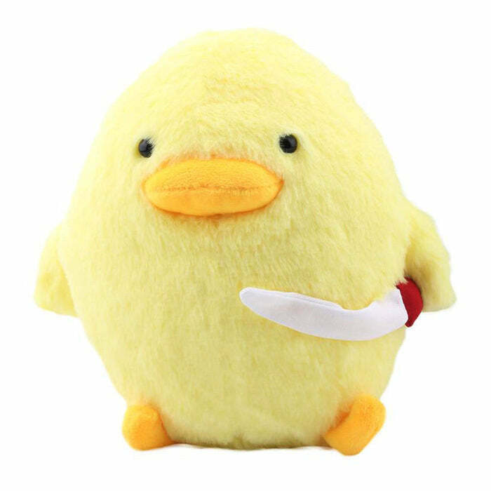 Trendy Duck With a Knife Plush Toy for Unique Outfit Inspo & Gifts