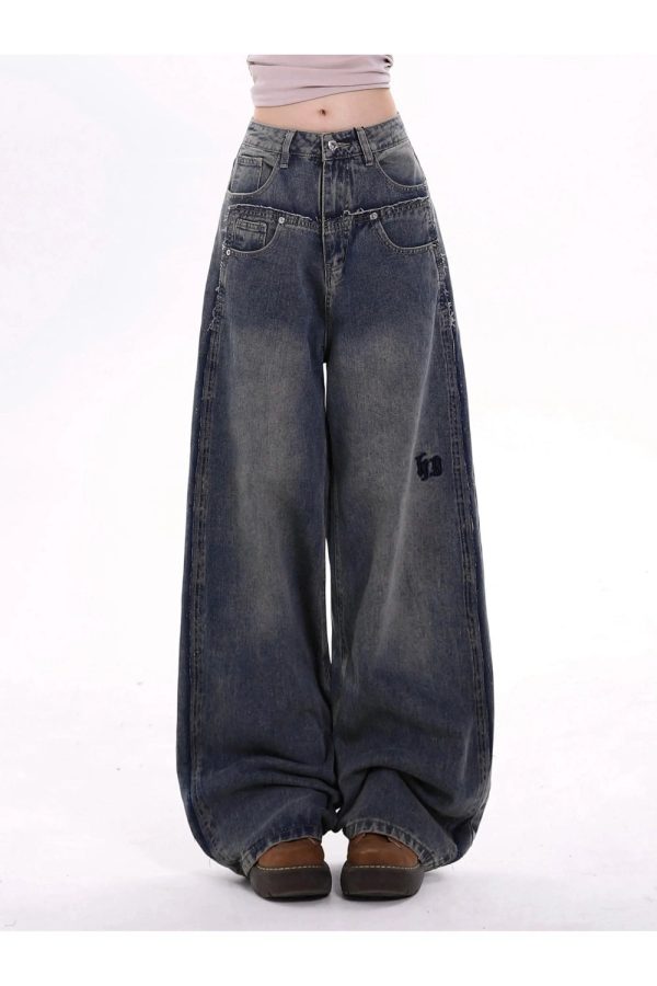 Trendy Extreme Wide-Leg Baggy Jeans: Perfect for Casual Outfits