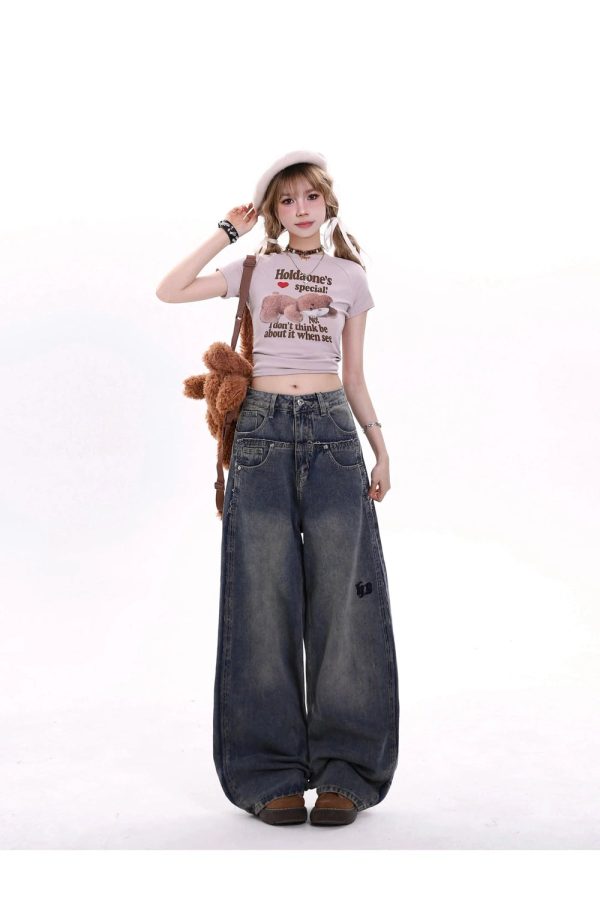 Trendy Extreme Wide-Leg Baggy Jeans: Perfect for Casual Outfits