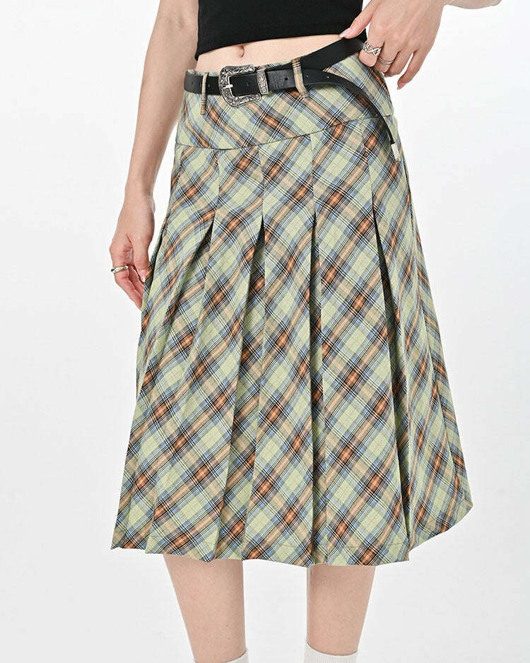 Trendy Good Manners Plaid Kilt Skirt: Perfect for Spring Outfits & Concerts