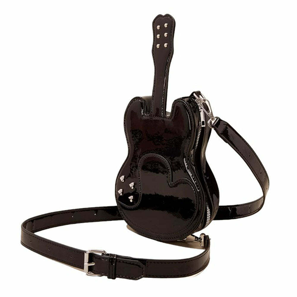 Trendy Guitar Shaped Crossbody Bag for Concerts & Everyday Outfits