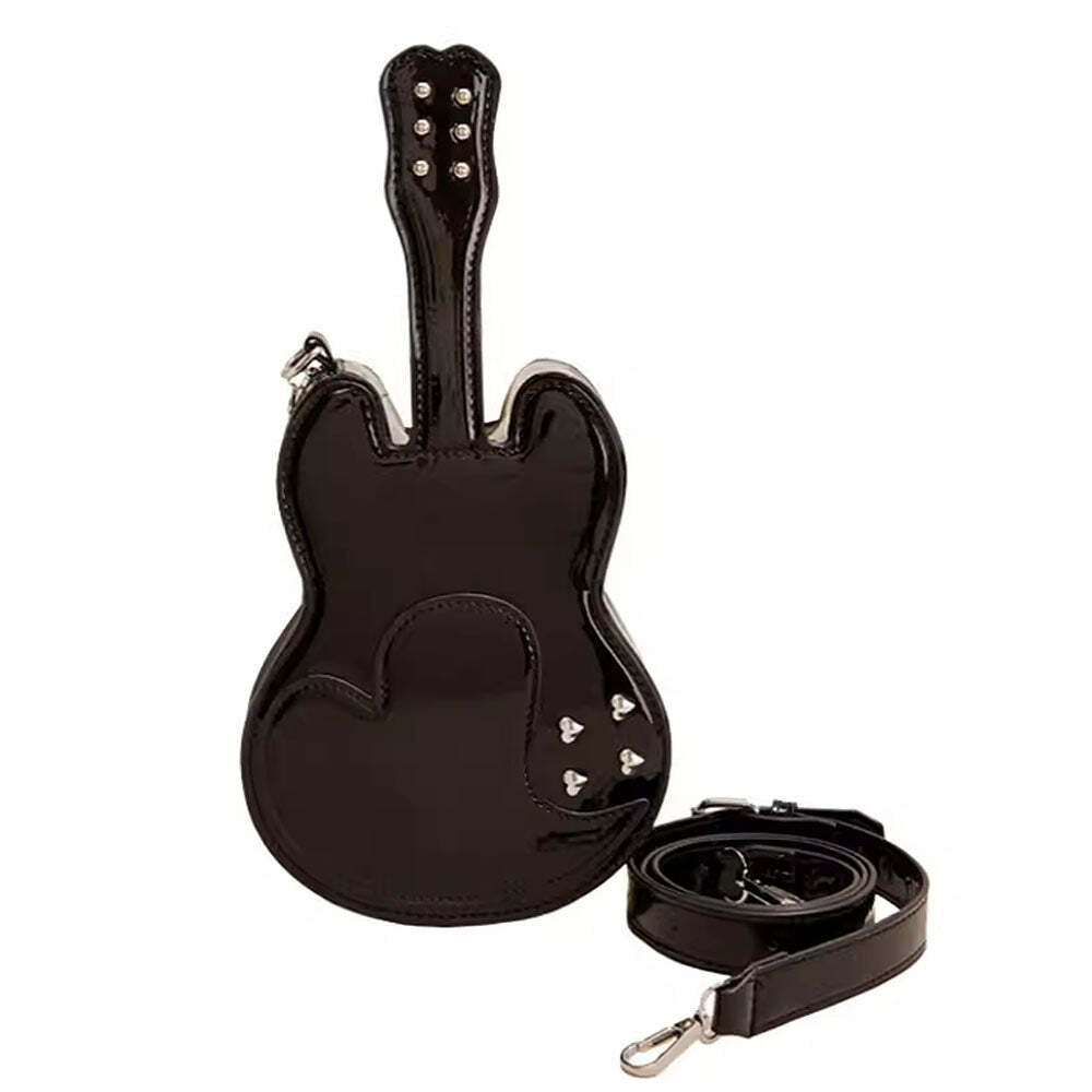 Trendy Guitar Shaped Crossbody Bag for Concerts & Everyday Outfits