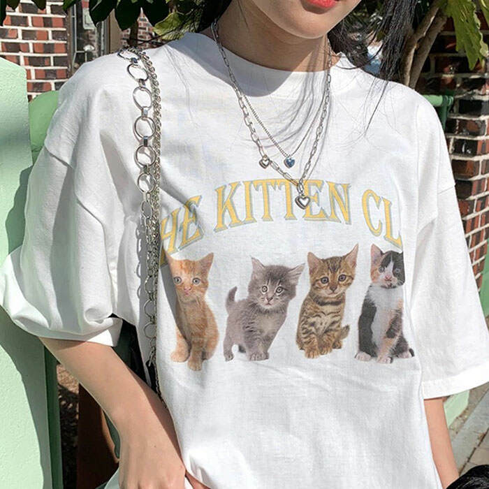 Trendy Kitten Club T-Shirt: Perfect for Casual Outfits & Concert Vibes