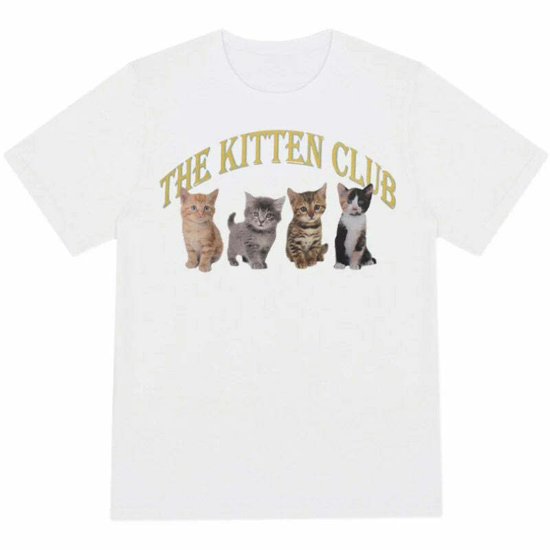 Trendy Kitten Club T-Shirt: Perfect for Casual Outfits & Concert Vibes