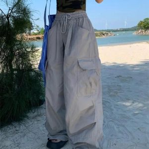 Trendy Oversized Cargo Parachute Pants for Stylish Outfit Ideas