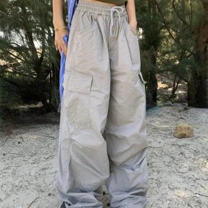 Trendy Oversized Cargo Parachute Pants for Stylish Outfit Ideas