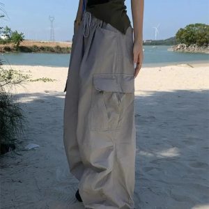 Trendy Oversized Cargo Parachute Pants for Stylish Outfit Ideas