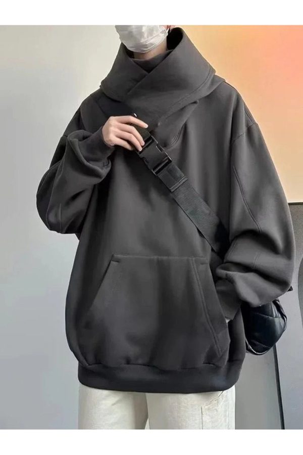 Trendy Oversized Futuristic Hooded Sweatshirt for Stylish Outfit Ideas