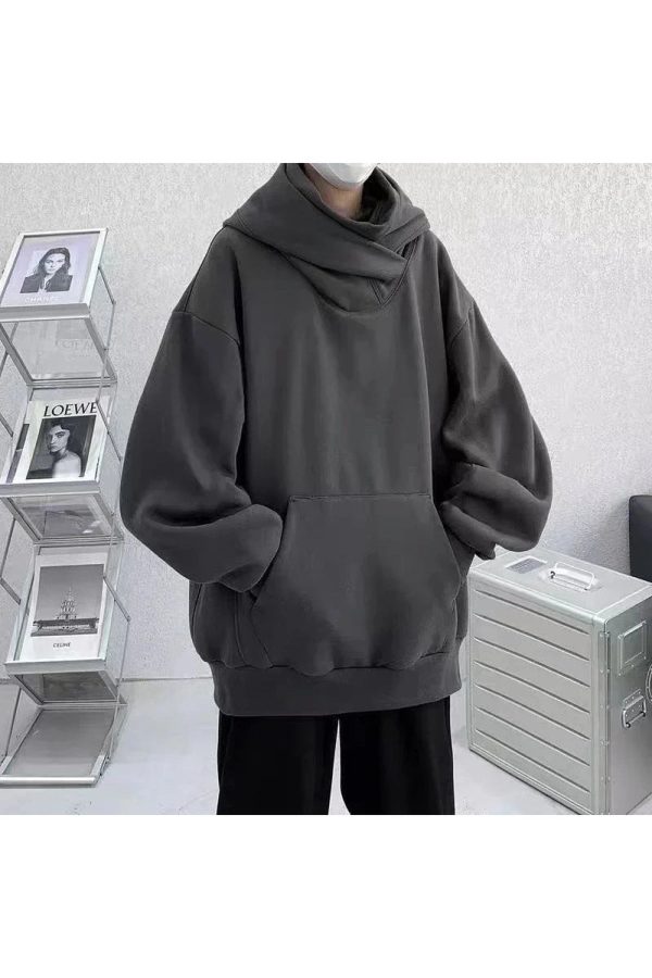 Trendy Oversized Futuristic Hooded Sweatshirt for Stylish Outfit Ideas