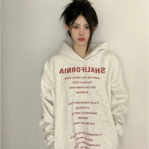 Trendy Oversized Typography Hoodie: Perfect for Casual Outfits & Concerts