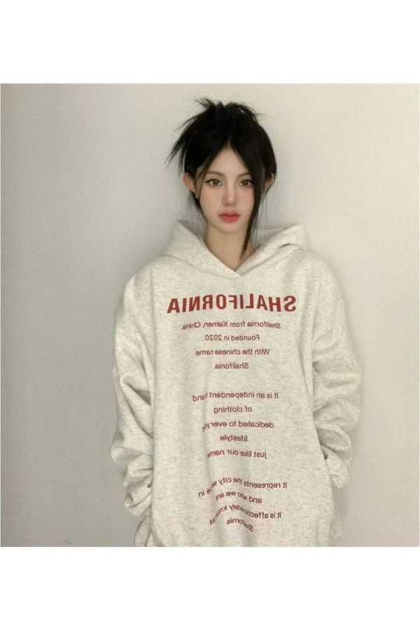 Trendy Oversized Typography Hoodie: Perfect for Casual Outfits & Concerts