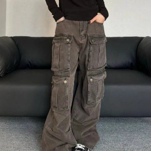 Trendy Oversized Utility Cargo Pants: Perfect for Casual & Concert Outfits