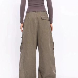 Trendy Oversized Utility Cargo Pants: Perfect for Casual & Concert Outfits