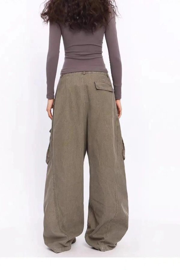 Trendy Oversized Utility Cargo Pants: Perfect for Casual & Concert Outfits