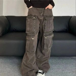 Trendy Oversized Utility Cargo Pants: Perfect for Casual & Concert Outfits