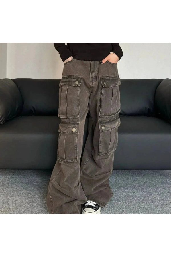 Trendy Oversized Utility Cargo Pants: Perfect for Casual & Concert Outfits