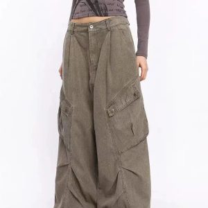 Trendy Oversized Utility Cargo Pants: Perfect for Casual & Concert Outfits