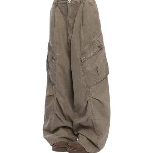 Trendy Oversized Utility Cargo Pants: Perfect for Casual & Concert Outfits