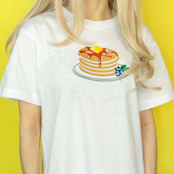 Trendy Pancakes T-Shirt - Perfect for Casual Outfits & Spring Vibes