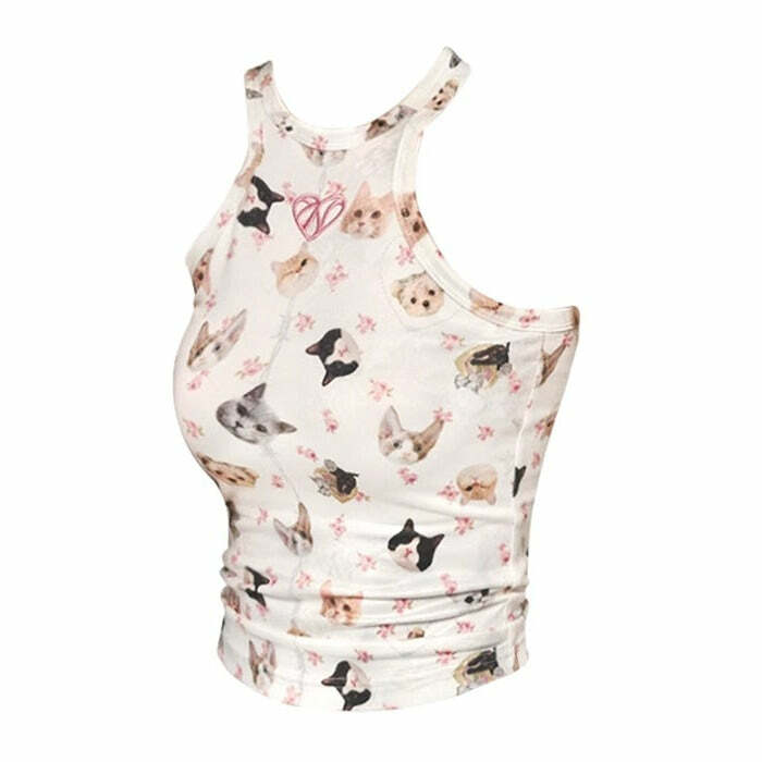 Trendy Pets Print Top: Perfect for Casual Outfits & Concert Outfit Ideas