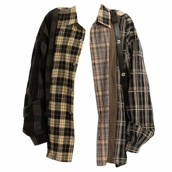 Trendy Plaid Oversized Shirt: Perfect for Casual Outfits & Concerts